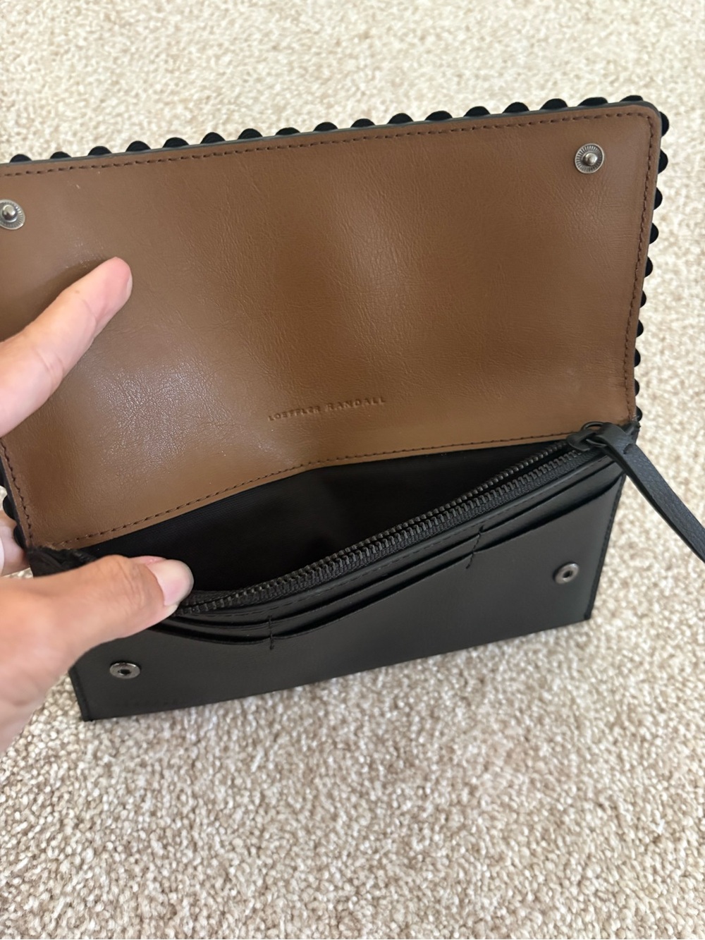Loeffler Randall black Scallop Wallet - Picture 3 of 5